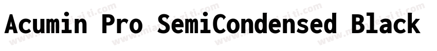 Acumin Pro SemiCondensed Black Ital字体转换